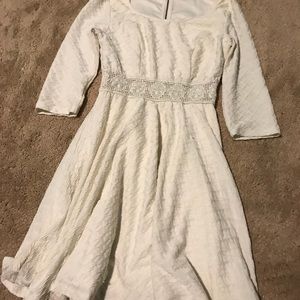 macy's white long sleeve dress